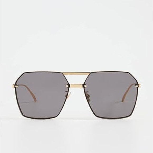 BOTTEGA VENETA BV1045S MINIMALIST AVIATOR SUNGLASSES